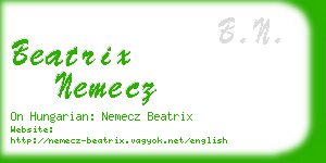 beatrix nemecz business card